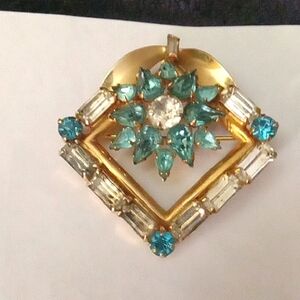 1940 Scitarelli Art Deco Brooch& Pendant